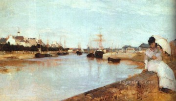 Berthe Morisot Painting - The Harbor at Lorient Berthe Morisot